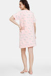 Zivame Maternity Cotton Knee Length Nightdress - English Rose — thumbnail 3